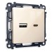 Розетка 2хUSB type A и C без рамки Ambrella Volt Quant MA311010