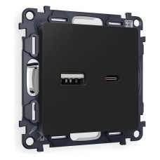 Розетка 2хUSB type A и C без рамки Ambrella Volt Quant MA811010