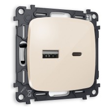Розетка 2хUSB type A и C без рамки Ambrella Volt Quant MO311010
