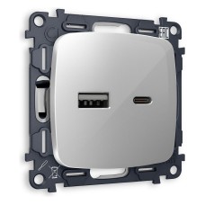 Розетка 2хUSB type A и C без рамки Ambrella Volt Quant MO411010