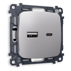 Розетка 2хUSB type A и C без рамки Ambrella Volt Quant MO511010
