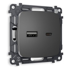 Розетка 2хUSB type A и C без рамки Ambrella Volt Quant MO661010