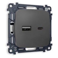 Розетка 2хUSB type A и C без рамки Ambrella Volt Quant MO911010