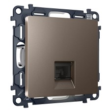 Розетка Ethernet RJ-45 и со шторками, без рамки Ambrella Volt Quant MA642010