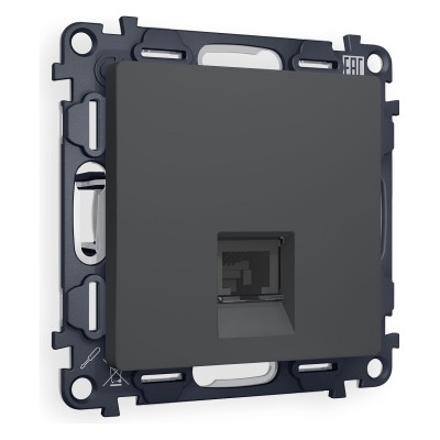 Розетка Ethernet RJ-45 и со шторками, без рамки Ambrella Volt Quant MA912010
