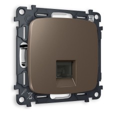 Розетка Ethernet RJ-45 и со шторками, без рамки Ambrella Volt Quant MO642010