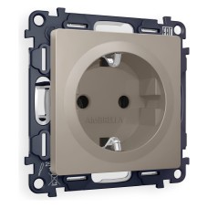 Розетка с заземлением, без рамки Ambrella Volt ALFA MA366010