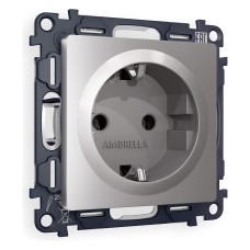 Розетка с заземлением, без рамки Ambrella Volt ALFA MA506010