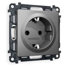 Розетка с заземлением, без рамки Ambrella Volt Quant MA656010