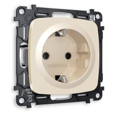 Розетка с заземлением, без рамки Ambrella Volt Quant MO306010