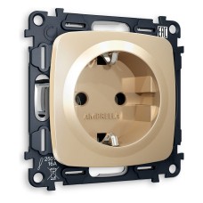 Розетка с заземлением, без рамки Ambrella Volt Quant MO606010