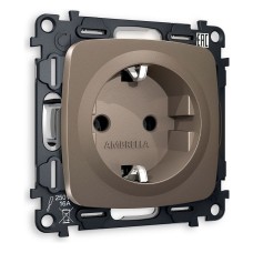 Розетка с заземлением, без рамки Ambrella Volt Quant MO636010