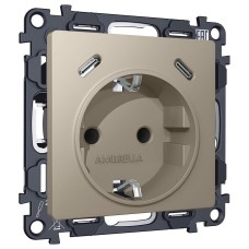 Розетка с заземлением и 2хUSB type C, без рамки Ambrella Volt ALFA MA370510