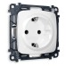 Розетка с заземлением и со шторкой, без рамки Ambrella Volt MO MO107010