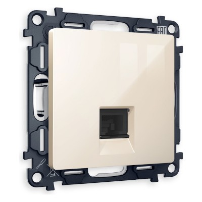 Розетка телефонная RJ-11 со штрокой, без рамки Ambrella Volt Quant MA312030