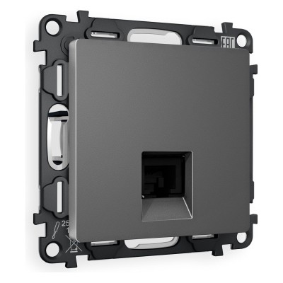 Розетка телефонная RJ-11 со штрокой, без рамки Ambrella Volt Quant MA662030
