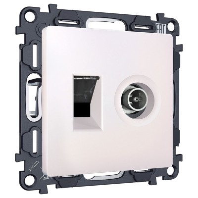 ТВ-розетка и розетка Ethernet RJ-45 без рамки Ambrella Volt MA MA212510