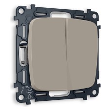 Выключатель двухклавишный без рамки Ambrella Volt Quant MO363010