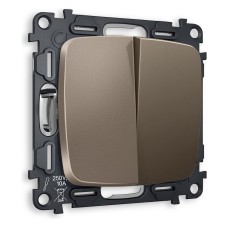 Выключатель двухклавишный без рамки Ambrella Volt Quant MO633010