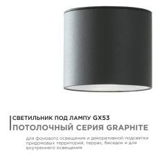 Уличный потолочный светильник Apeyron Graphite 11-115