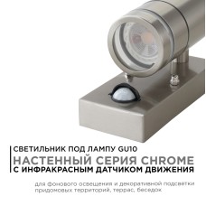 Уличный настенный светильник Apeyron Chrome 11-113
