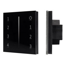 Панель Arlight Sens Smart-P17-Dim Black (230V, 4 зоны, 2.4G) 028129