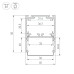 Алюминиевый профиль Arlight SL-LINE-4050-3L-2000 ANOD BLACK 044670
