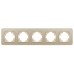 Рамка на 5 постов стеклянная Arlight FRM-OMALI-GS-5-GD 049707