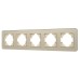 Рамка на 5 постов стеклянная Arlight FRM-OMALI-GS-5-GD 049707