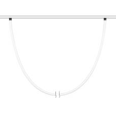 Трековый магнитный светильник Arlight MAG-ORIENT-TUBE-ELASTIC-R25-L5000-70W Warm3000 (BK, 360 deg, 48V, DALI) 044341
