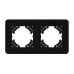 Рамка на 2 поста стеклянная Arlight FRM-OMALI-GS-2-BK 049693