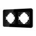 Рамка на 2 поста стеклянная Arlight FRM-OMALI-GS-2-BK 049693