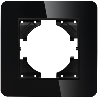 Рамка стеклянная на 1 пост Arlight FRM-OMALI-GS-1-BK 049662