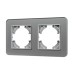 Рамка на 2 поста стеклянная Arlight FRM-OMALI-SFGS-2-GR 049710