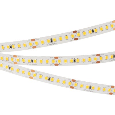 Светодиодная лента Arlight RT-A168-10mm 24V Warm3500 (17 W/m, IP20, 2835, 5m) 028602(2)