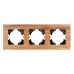 Рамка на 3 поста из натурального дерева Arlight FRM-XSILO-WD-3-SNL 051276