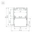 Алюминиевый профиль Arlight SL-LINIA52-3L-F-2000 ANOD BLACK 044685