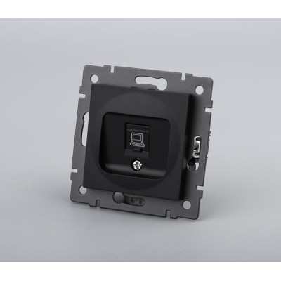 Механизм компьютерной розетки Arlight SCT-MPC1-PL-BK-V (RJ-45, CAT6) 049847