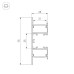 Алюминиевый профиль Arlight WALL-2575-DUAL-2000 ANOD BLACK 052332