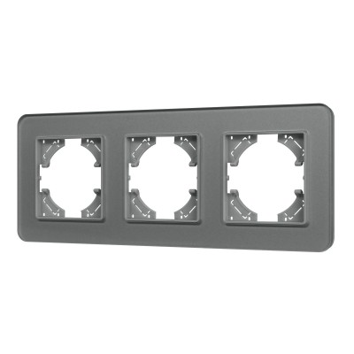 Рамка на 3 поста стеклянная Arlight FRM-OMALI-SFGS-3-GR 049714