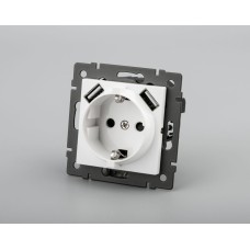 Механизм розетки с USB зарядкой Arlight SCT-MUAA-PL-WH-V (250V, 16A) 049818