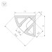 Алюминиевый профиль Arlight SL-KANT-H11-2000 ANOD BLACK 044086