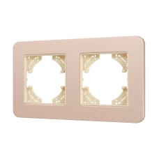Рамка на 2 поста алюминиевая Arlight FRM-AKIRY-SFAL-2-GD 049739