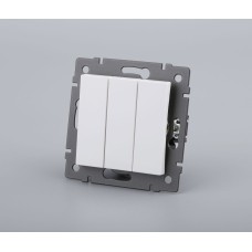Механизм выключателя трехклавишный непроходной Arlight SWT-MK03-PL-WH-V (250V, 10A) 049896