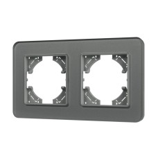 Рамка на 2 поста стеклянная Arlight FRM-OMALI-GS-2-GR 049694