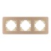 Рамка на 3 поста алюминиевая Arlight FRM-AKIRY-AL-3-GD 049730