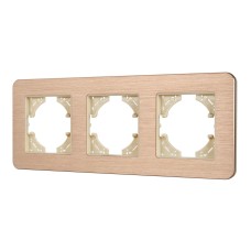 Рамка на 3 поста алюминиевая Arlight FRM-AKIRY-AL-3-GD 049730