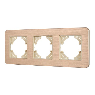 Рамка на 3 поста алюминиевая Arlight FRM-AKIRY-AL-3-GD 049730