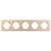 Рамка на 5 постов алюминиевая Arlight FRM-AKIRY-AL-5-GD 049736