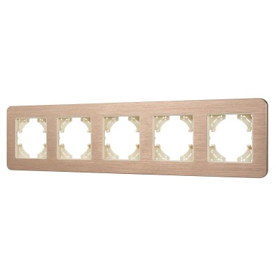 Рамка на 5 постов алюминиевая Arlight FRM-AKIRY-AL-5-GD 049736